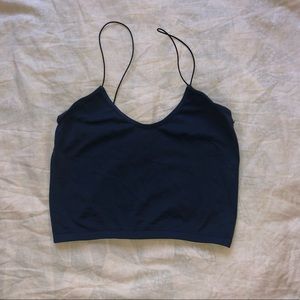 Skinny strap crop